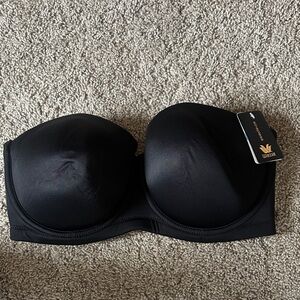 Lilyette Elegant Black Strapless Bra